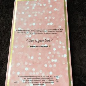 Too Faced Makeup - TooFaced and Vegas Nay eyeshadow palette. Too Faced Makeup - TooFaced and Vegas Nay eyeshadow palette.